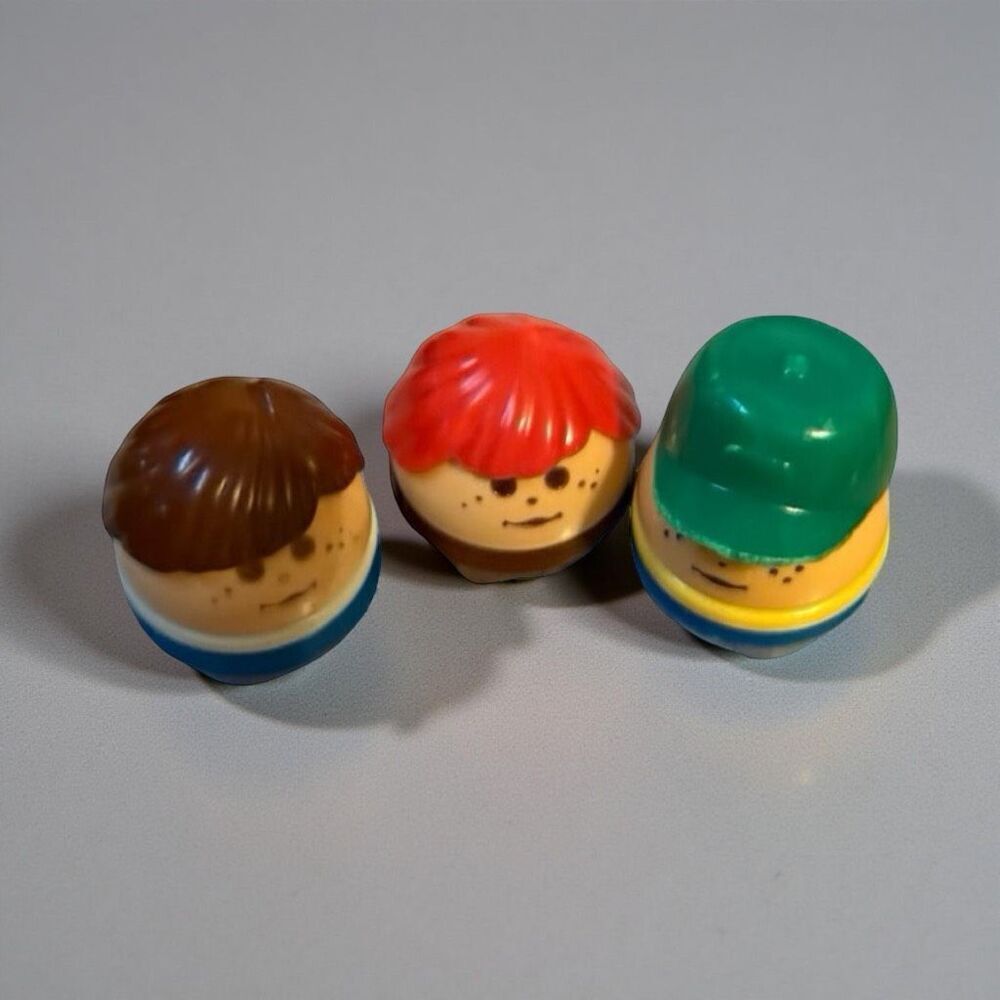 Vintage 80s Little Tikes Toddle Tots Man Green Hat Red Hair Figure BIN AL - Picture 5 of 5